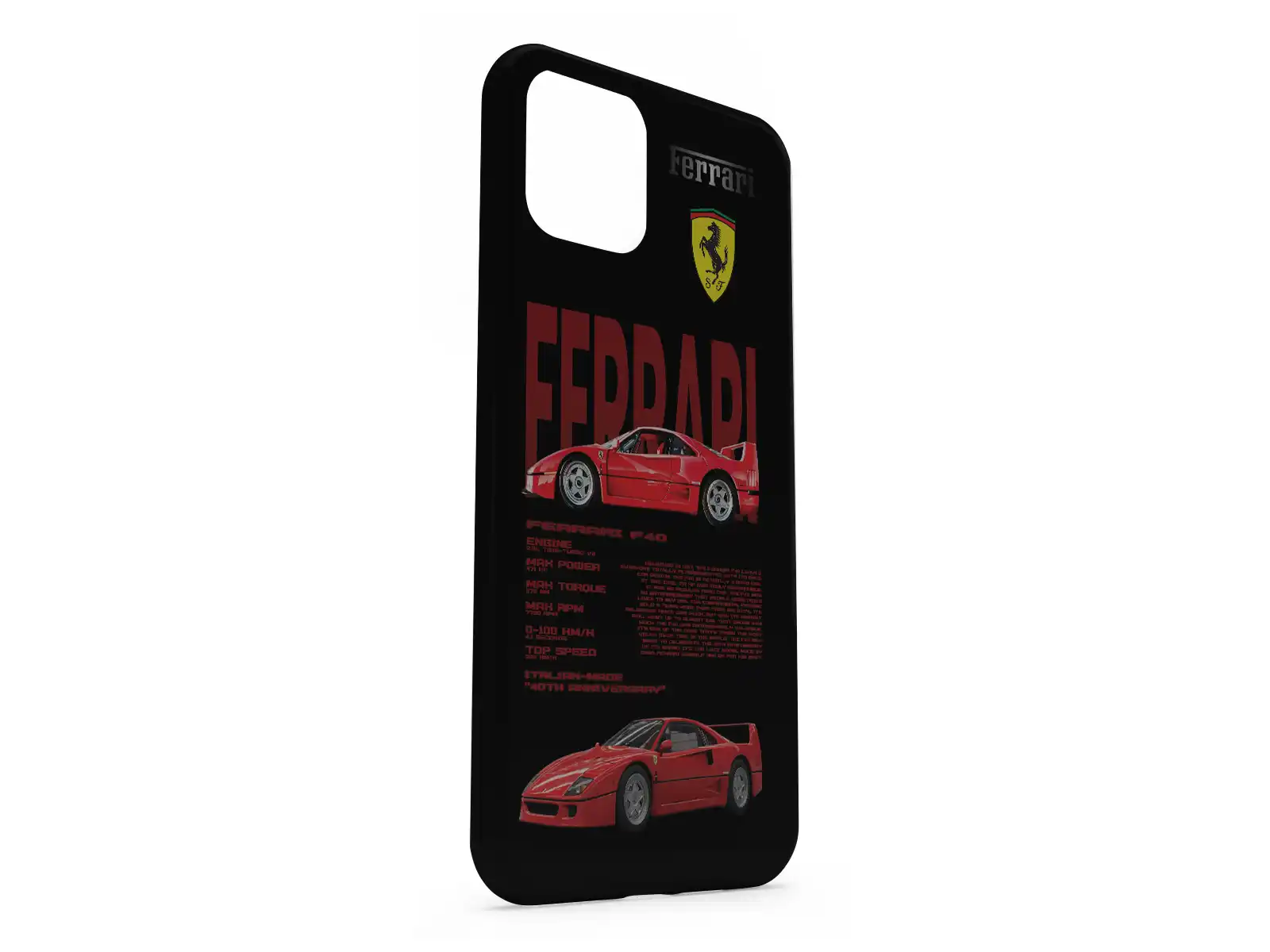 Ferrari F40 Black Smartphone Case Limited Quality Max